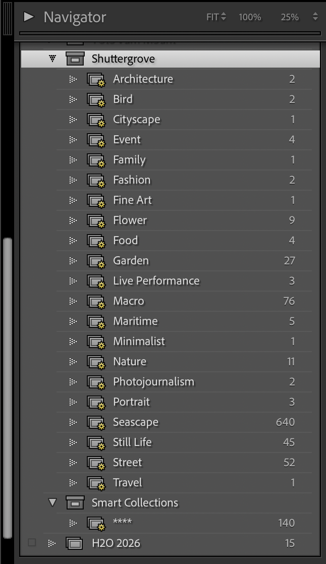 Accurate Lightroom Classic Shuttergrove photo type collections